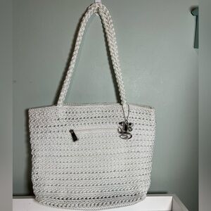 LUXY Purse Bag Crochete.  Beautiful Bright White.